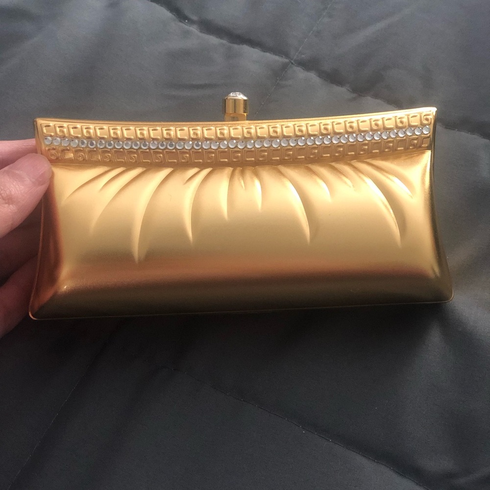 Mini gold metal purse